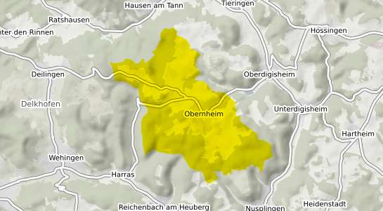 Immobilienpreisekarte Obernheim Wuerttemberg