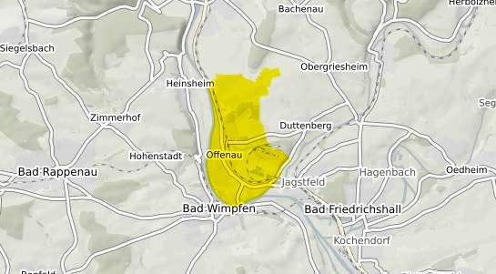 Immobilienpreisekarte Offenau Wuerttemberg