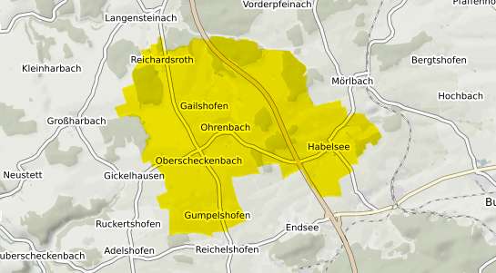 Immobilienpreisekarte Ohrenbach Mittelfranken