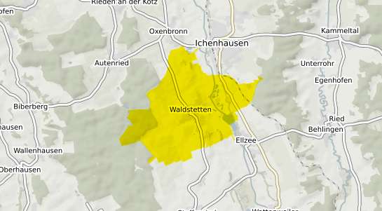 Immobilienpreisekarte Waldstetten Kr. Guenzburg