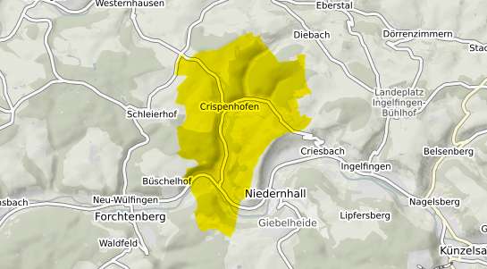 Immobilienpreisekarte Weissbach Wuerttemberg