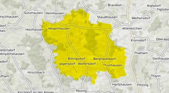 Immobilienpreisekarte Wolfersdorf Oberbayern
