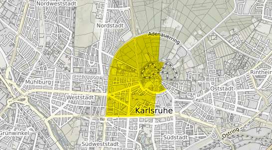 Immobilienpreisekarte Karlsruhe Innenstadt