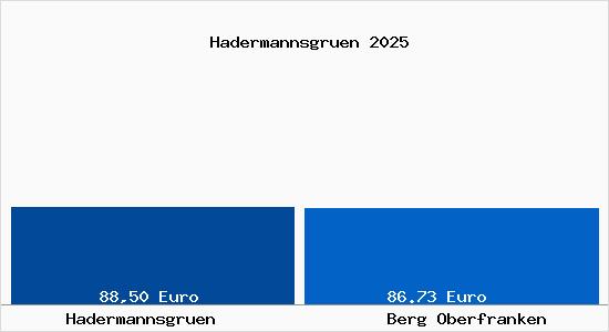 Aktueller Bodenrichtwert in Berg Oberfranken Hadermannsgr&uuml;n