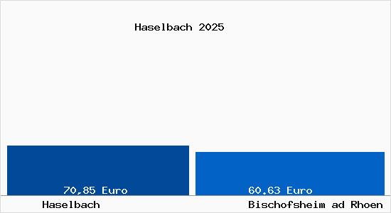 Aktueller Bodenrichtwert in Bischofsheim ad Rhoen Haselbach