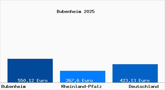 Aktueller Bodenrichtwert in Bubenheim Rheinhessen
