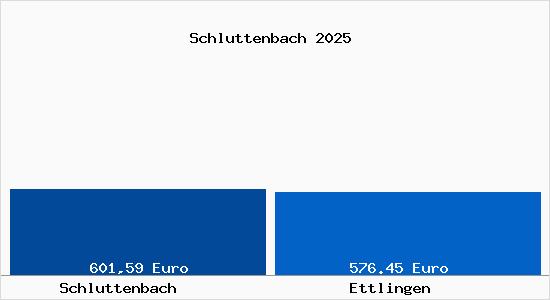 Aktueller Bodenrichtwert in Ettlingen Schluttenbach