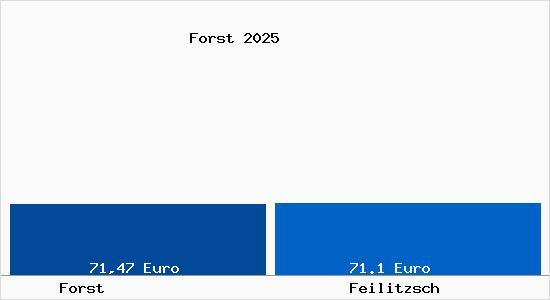 Aktueller Bodenrichtwert in Feilitzsch Forst