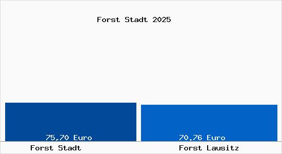Aktueller Bodenrichtwert in Forst Lausitz Forst Stadt