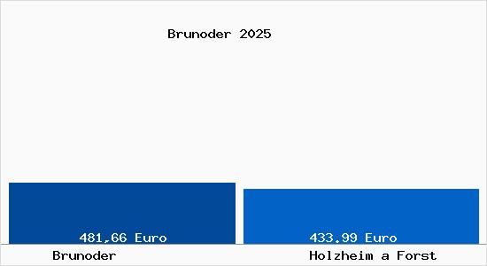 Aktueller Bodenrichtwert in Holzheim a Forst Brunoder
