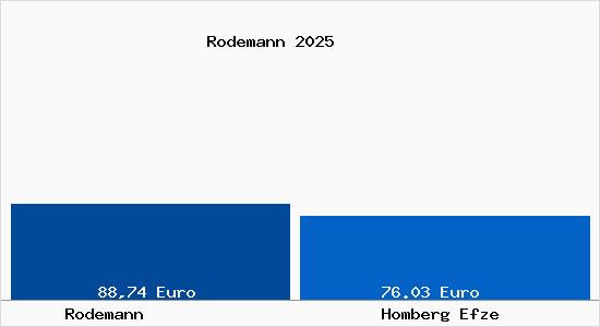 Aktueller Bodenrichtwert in Homberg Efze Rodemann