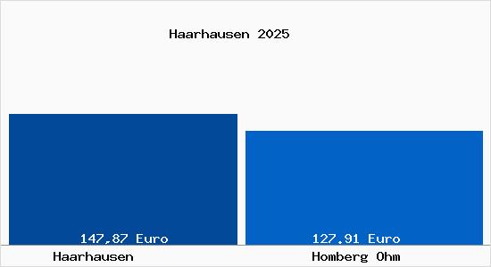 Aktueller Bodenrichtwert in Homberg Ohm Haarhausen