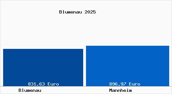 Aktueller Bodenrichtwert in Mannheim Blumenau