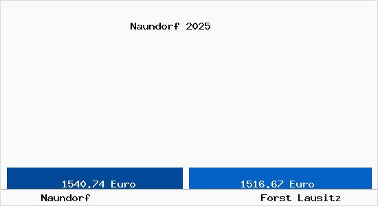 Vergleich Immobilienpreise Forst Lausitz mit Forst Lausitz Naundorf