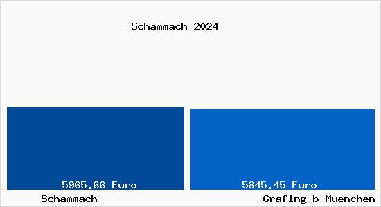 Vergleich Immobilienpreise Grafing bei München mit Grafing bei München Schammach