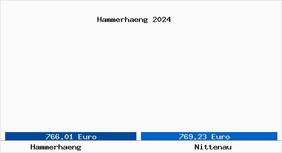 Vergleich Immobilienpreise Nittenau mit Nittenau Hammerhaeng