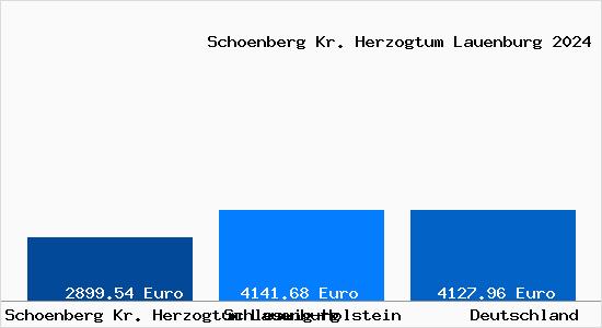 Aktuelle Immobilienpreise in Schoenberg Kr. Herzogtum Lauenburg