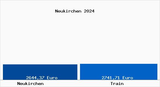 Vergleich Immobilienpreise Train mit Train Neukirchen