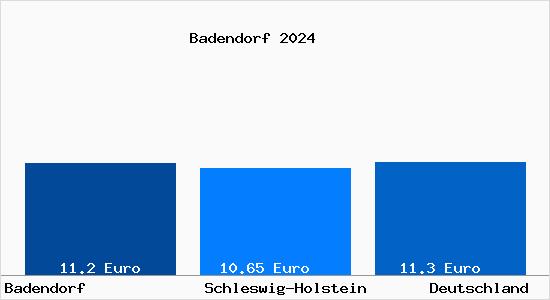 Aktueller Mietspiegel in Badendorf Holstein