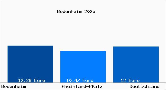 Aktueller Mietspiegel in Bodenheim Rhein