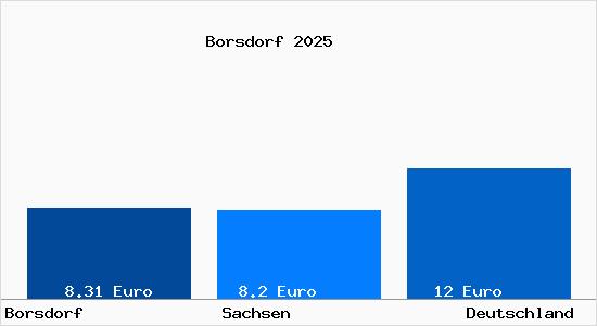 Aktueller Mietspiegel in Borsdorf a.d. Parthe