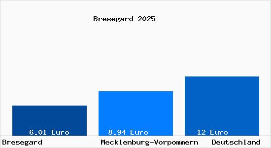 Aktueller Mietspiegel in Bresegard b. Hagenow