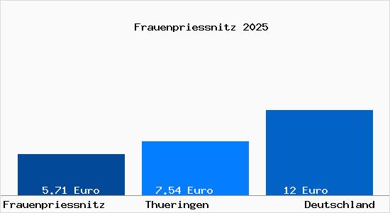 Aktueller Mietspiegel in Frauenpriessnitz