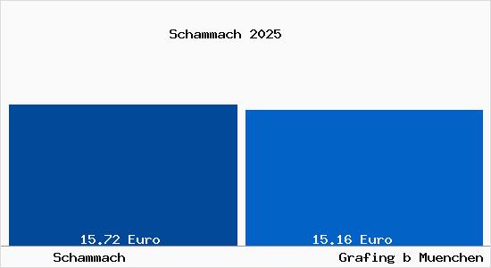 Vergleich Mietspiegel Grafing bei M&uuml;nchen mit Grafing bei M&uuml;nchen Schammach