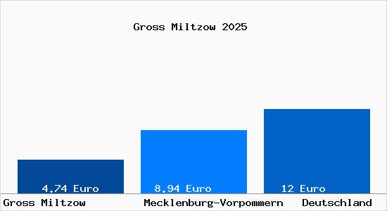 Aktueller Mietspiegel in Gross Miltzow b. Oertzenhof, Mecklenburg