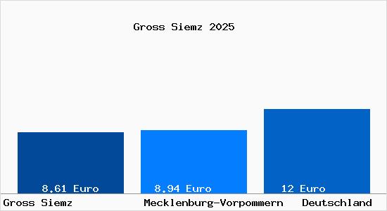 Aktueller Mietspiegel in Gross Siemz