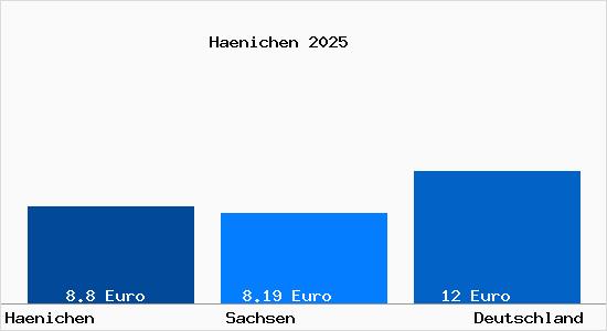 Aktueller Mietspiegel in Haenichen b. Freital