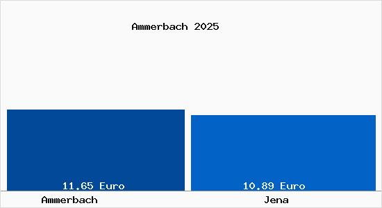 Vergleich Mietspiegel Jena mit Jena Ammerbach