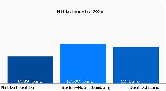 Aktueller Mietspiegel in Mittelmuehle Wuerttemberg
