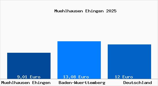 Aktueller Mietspiegel in M&uuml;hlhausen-Ehingen