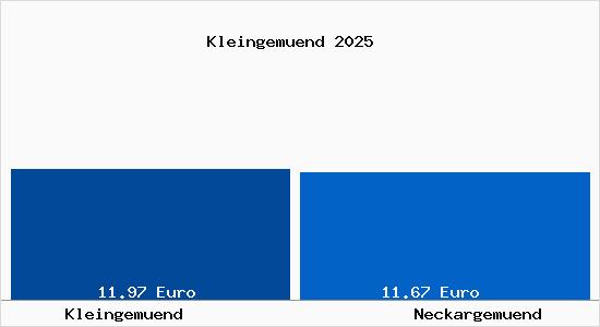 Vergleich Mietspiegel Neckargem&uuml;nd mit Neckargem&uuml;nd Kleingem&uuml;nd