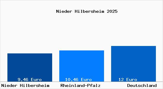 Aktueller Mietspiegel in Nieder Hilbersheim