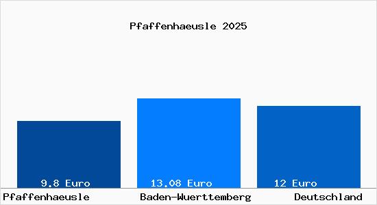 Aktueller Mietspiegel in Pfaffenhaeusle