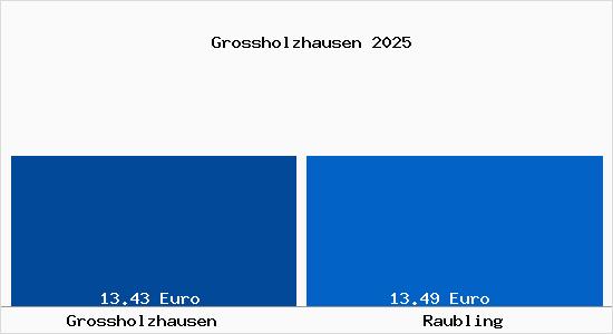 Vergleich Mietspiegel Raubling mit Raubling Grossholzhausen
