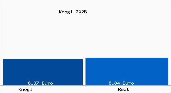Vergleich Mietspiegel Reut mit Reut Knogl