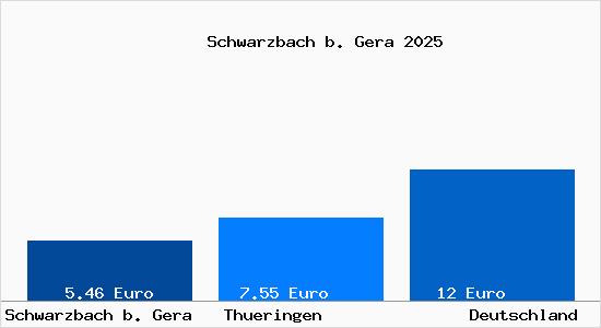 Aktueller Mietspiegel in Schwarzbach b. Gera