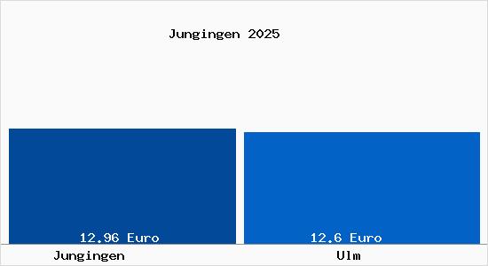 Vergleich Mietspiegel Ulm mit Ulm Jungingen