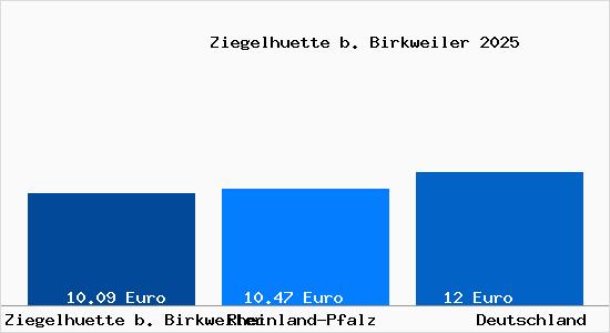 Aktueller Mietspiegel in Ziegelhuette b. Birkweiler