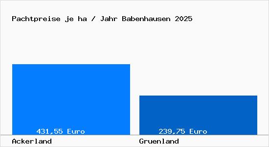 Pachtpreise in Babenhausen Hessen