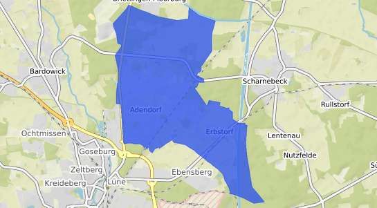 Bodenrichtwertkarte Adendorf Kr. Lueneburg