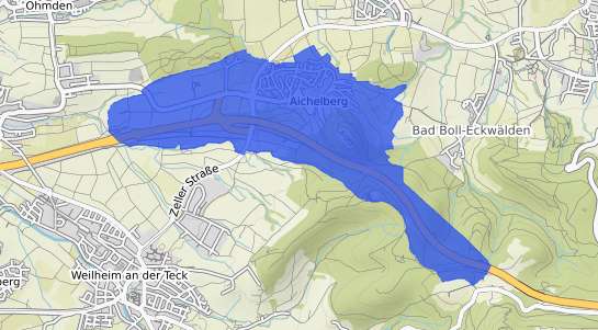Bodenrichtwertkarte Aichelberg Kr. Goeppingen