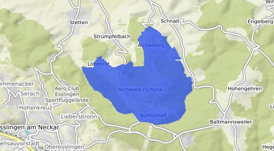 Bodenrichtwertkarte Aichwald Schurwald