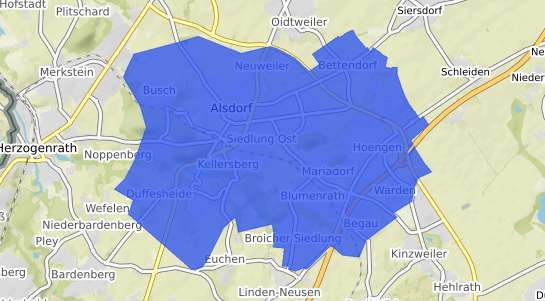 Bodenrichtwertkarte Alsdorf Rheinland