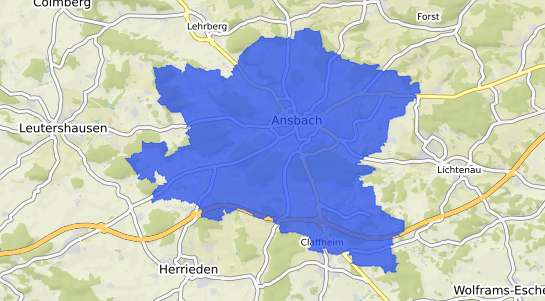Bodenrichtwertkarte Ansbach Mittelfranken