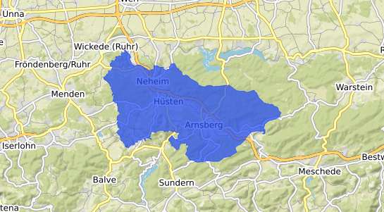 Bodenrichtwertkarte Arnsberg Westfalen