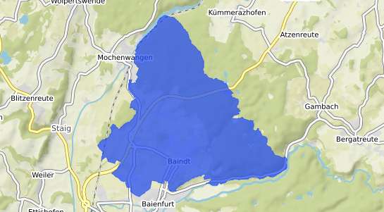Bodenrichtwertkarte Baindt Wuerttemberg